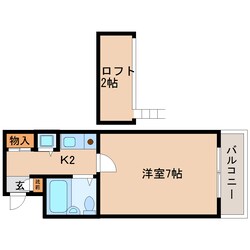 生駒駅 徒歩8分 1階の物件間取画像